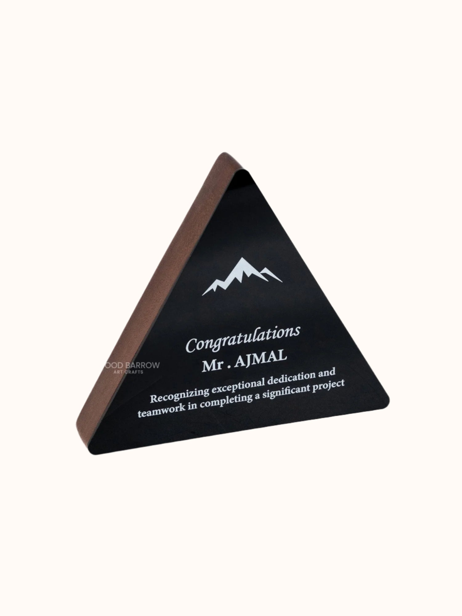 Wooden Trophy with Acrylic Accent