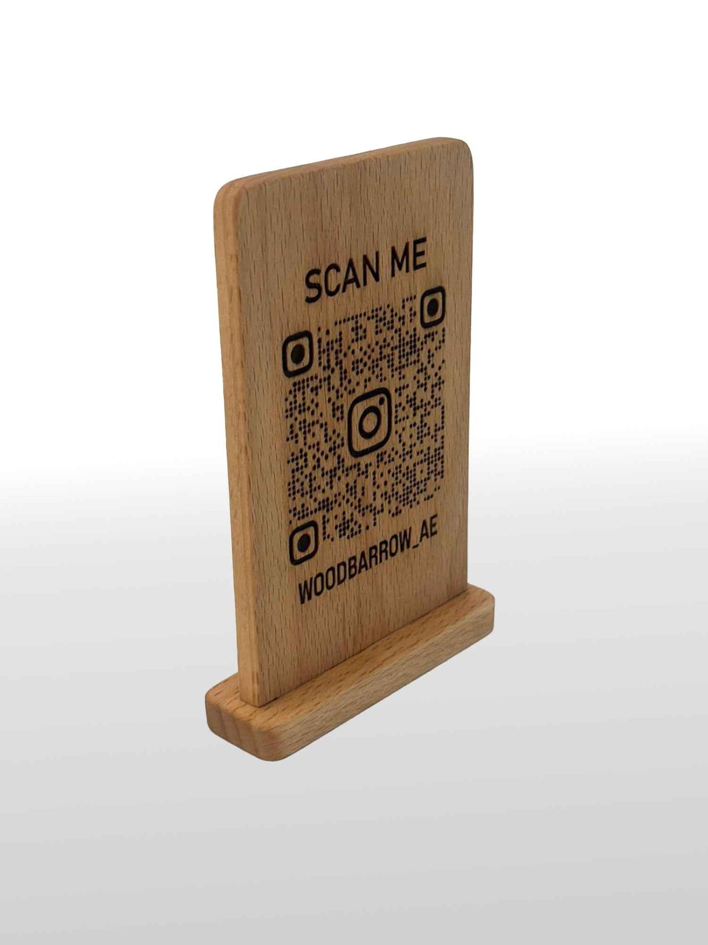 Customizable Wooden Engraved QR Pluck