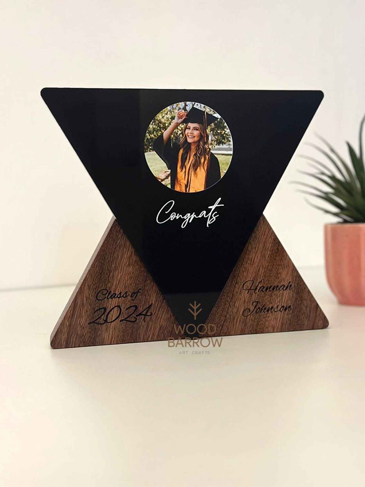 Personalized Wooden Trophy & Acrylic Gift for Graduation Day - Made in UAE