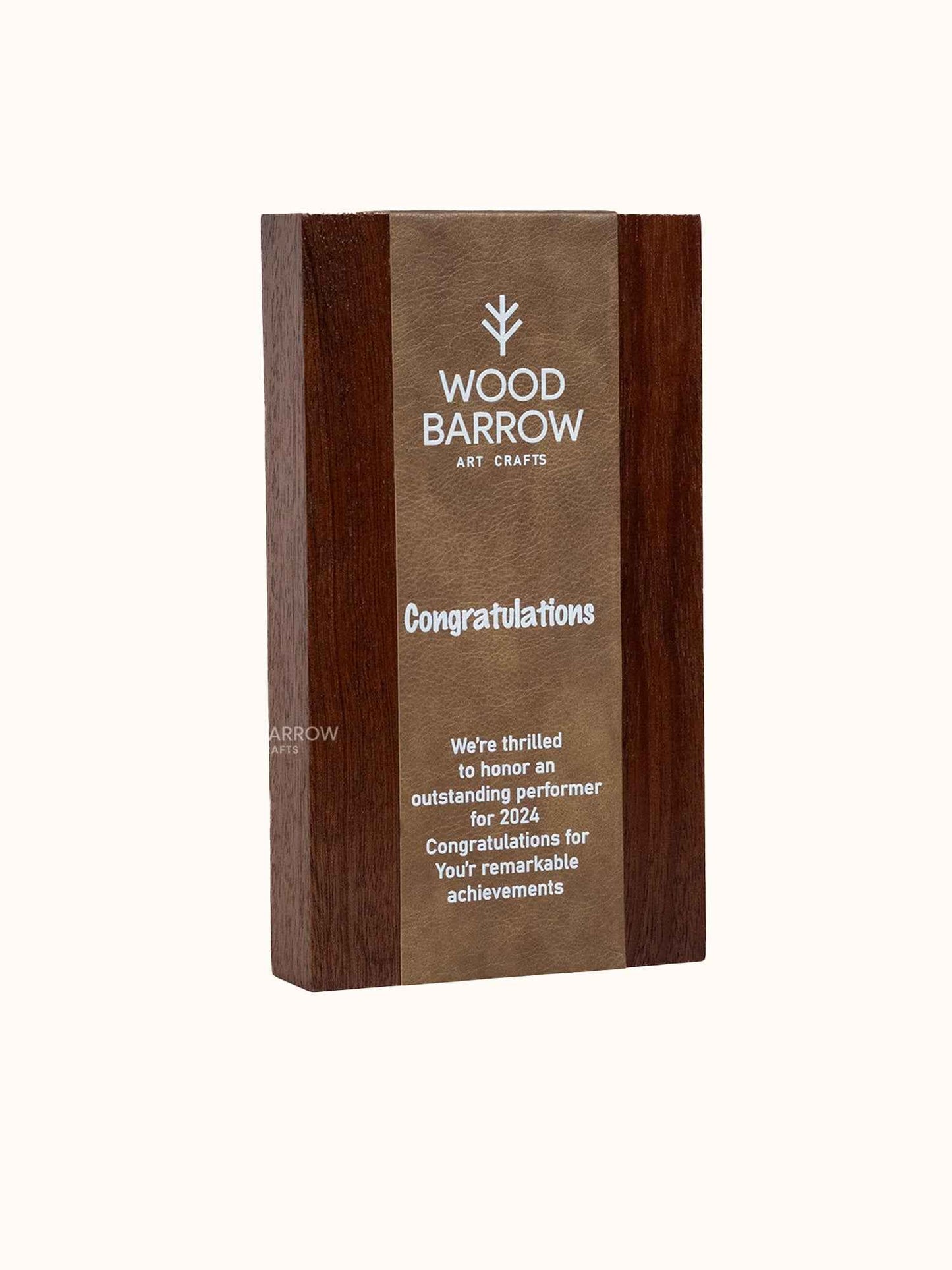 Custom Wooden Momento with Luxurious Leather Covering