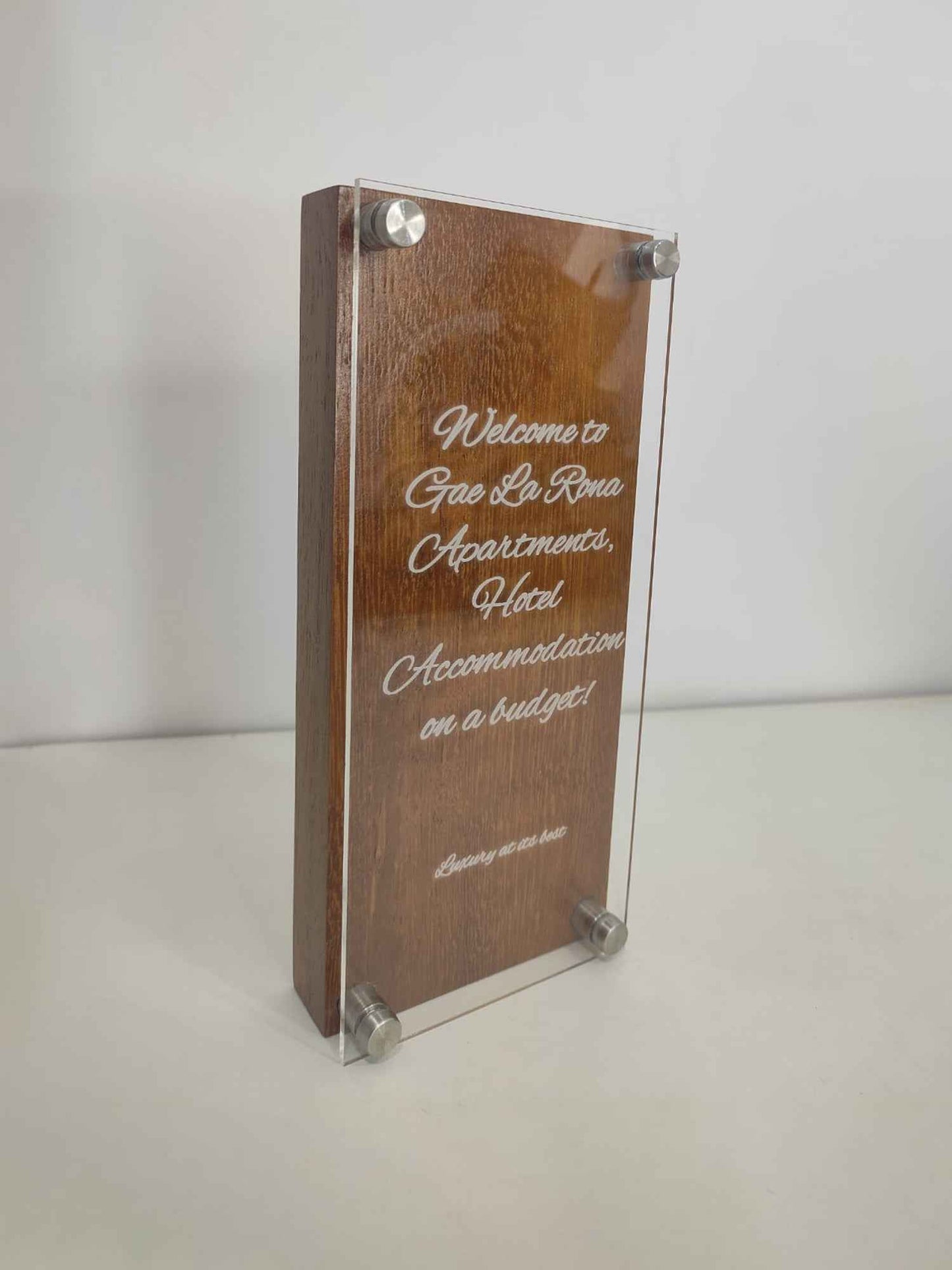 Customized Wooden and Acrylic Memento for Office