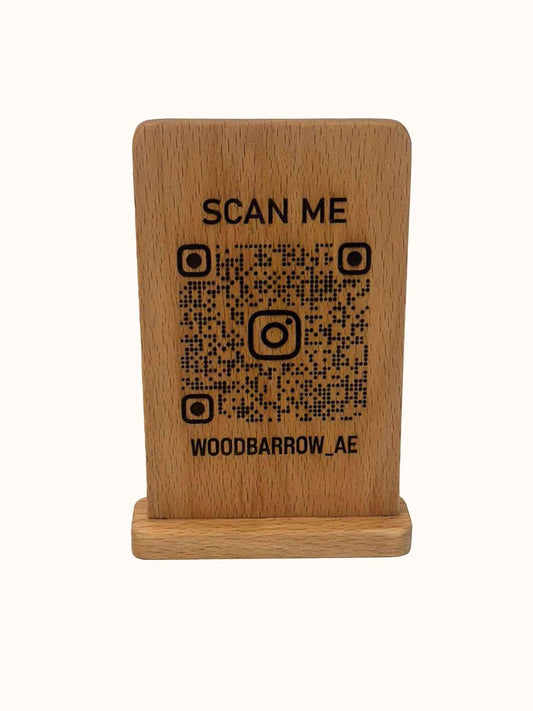 Customizable Wooden Engraved QR Pluck