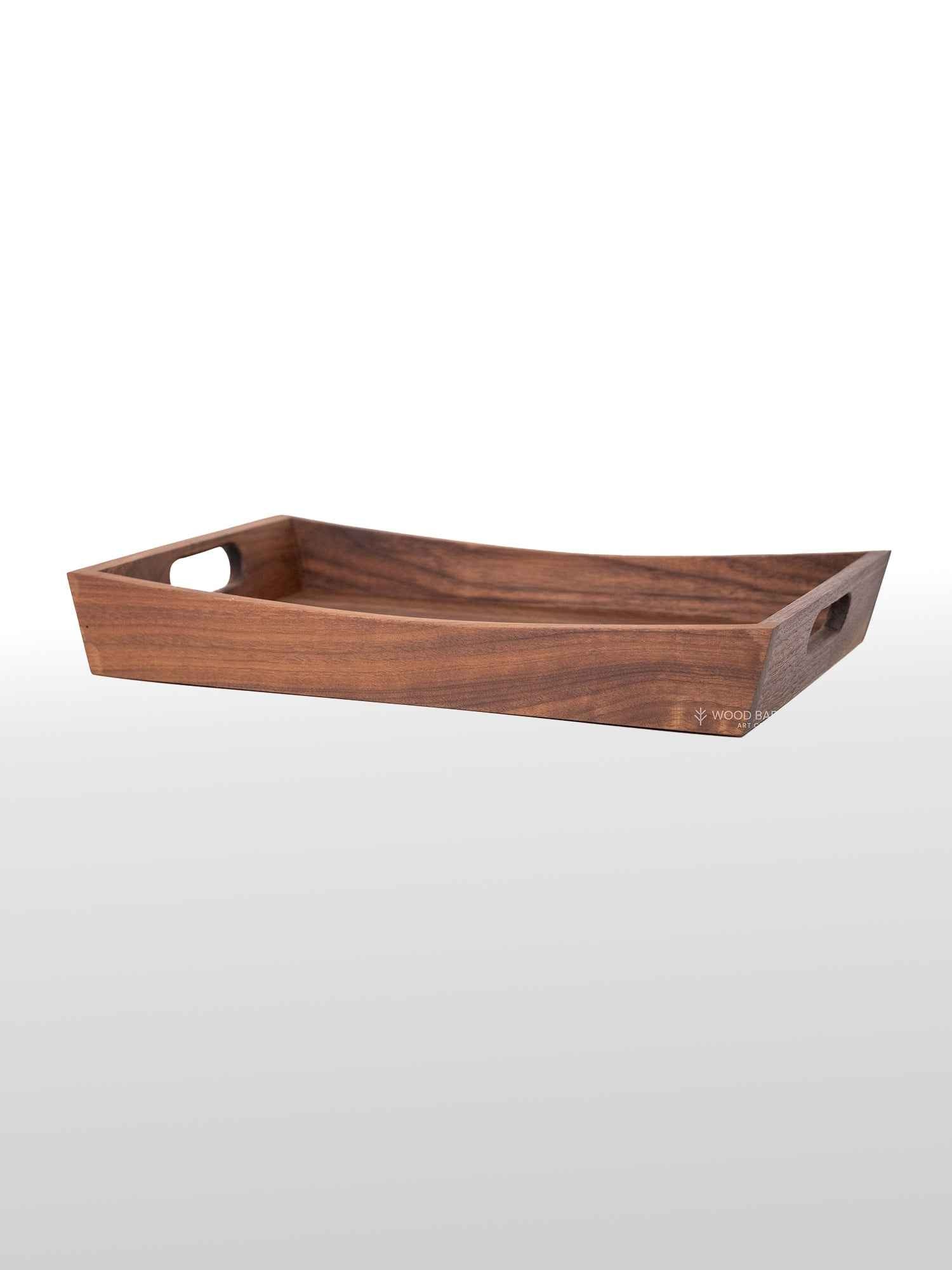 Elegant Wooden Tray with Handles