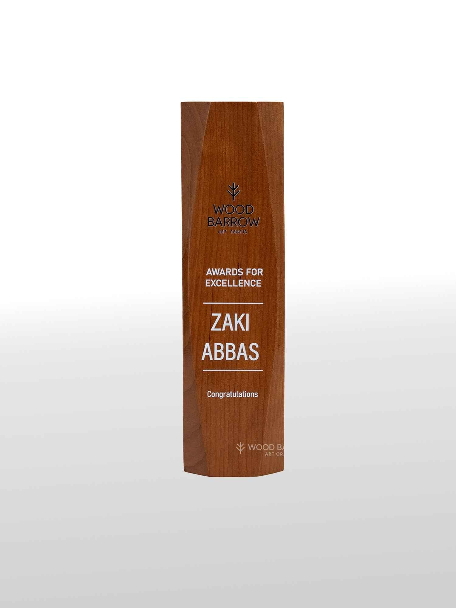 Handcrafted Customizable Wooden Award