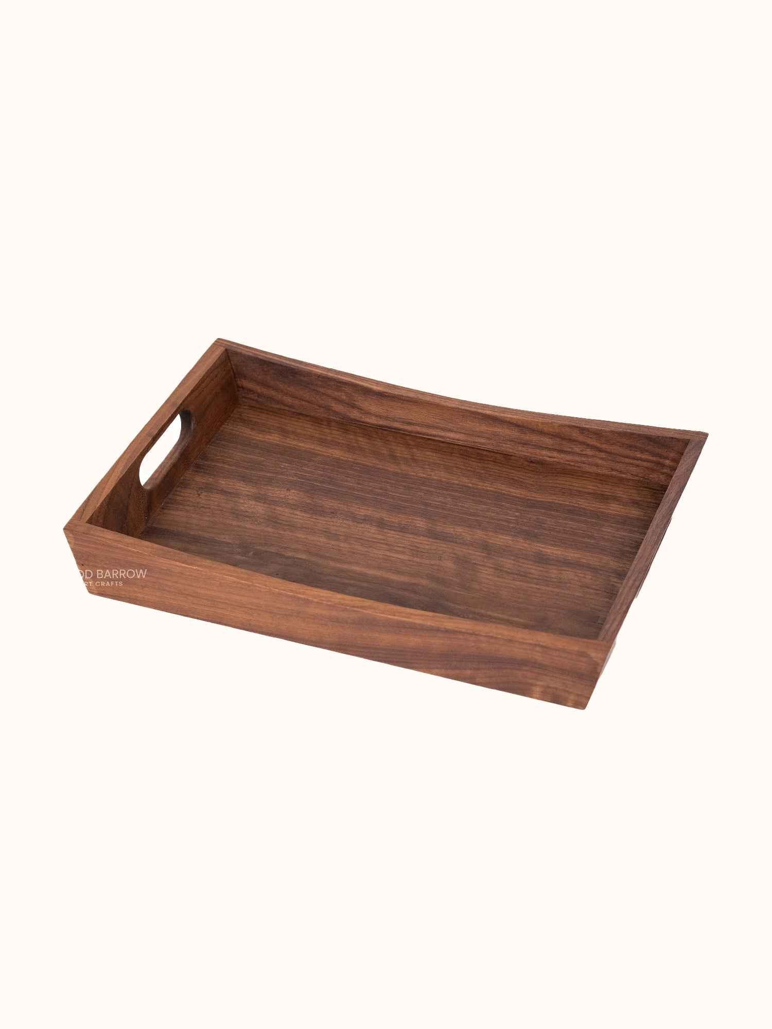 Elegant Wooden Tray with Handles