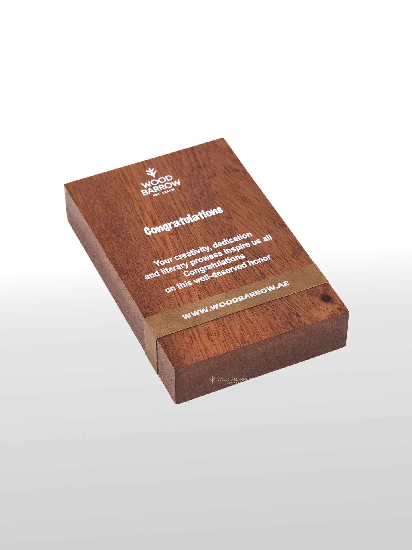 Wooden Trophy with Elegant Leather Strap