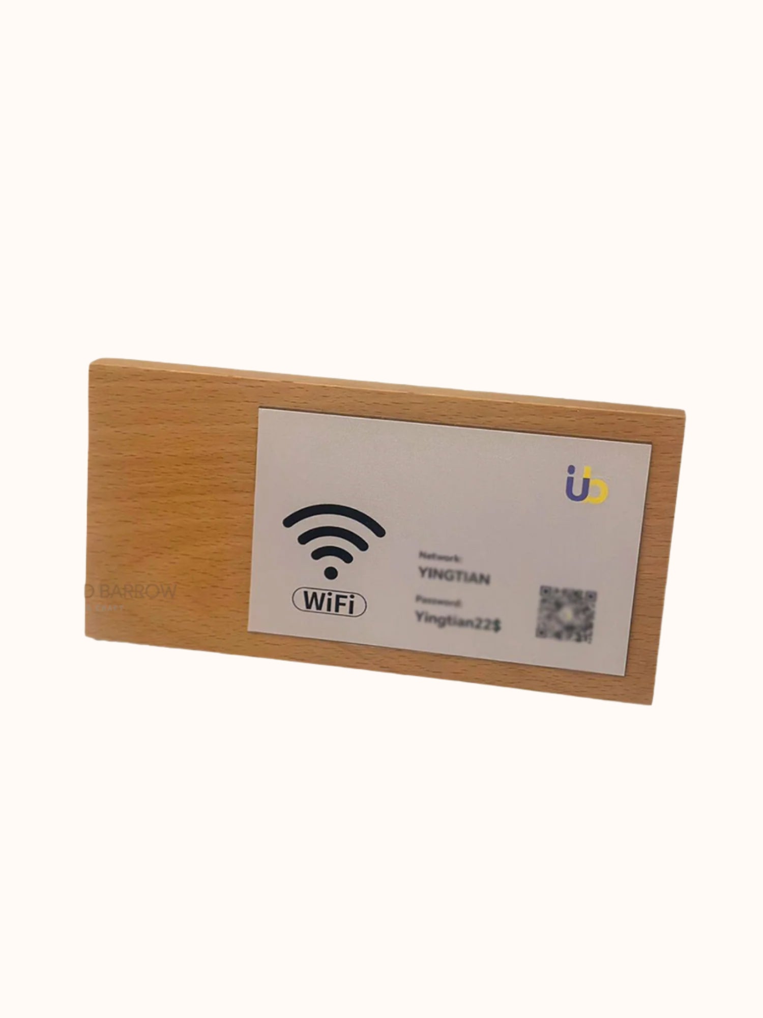 Wooden WiFi Sign - Custom Engraved Wireless Network Password Plaque