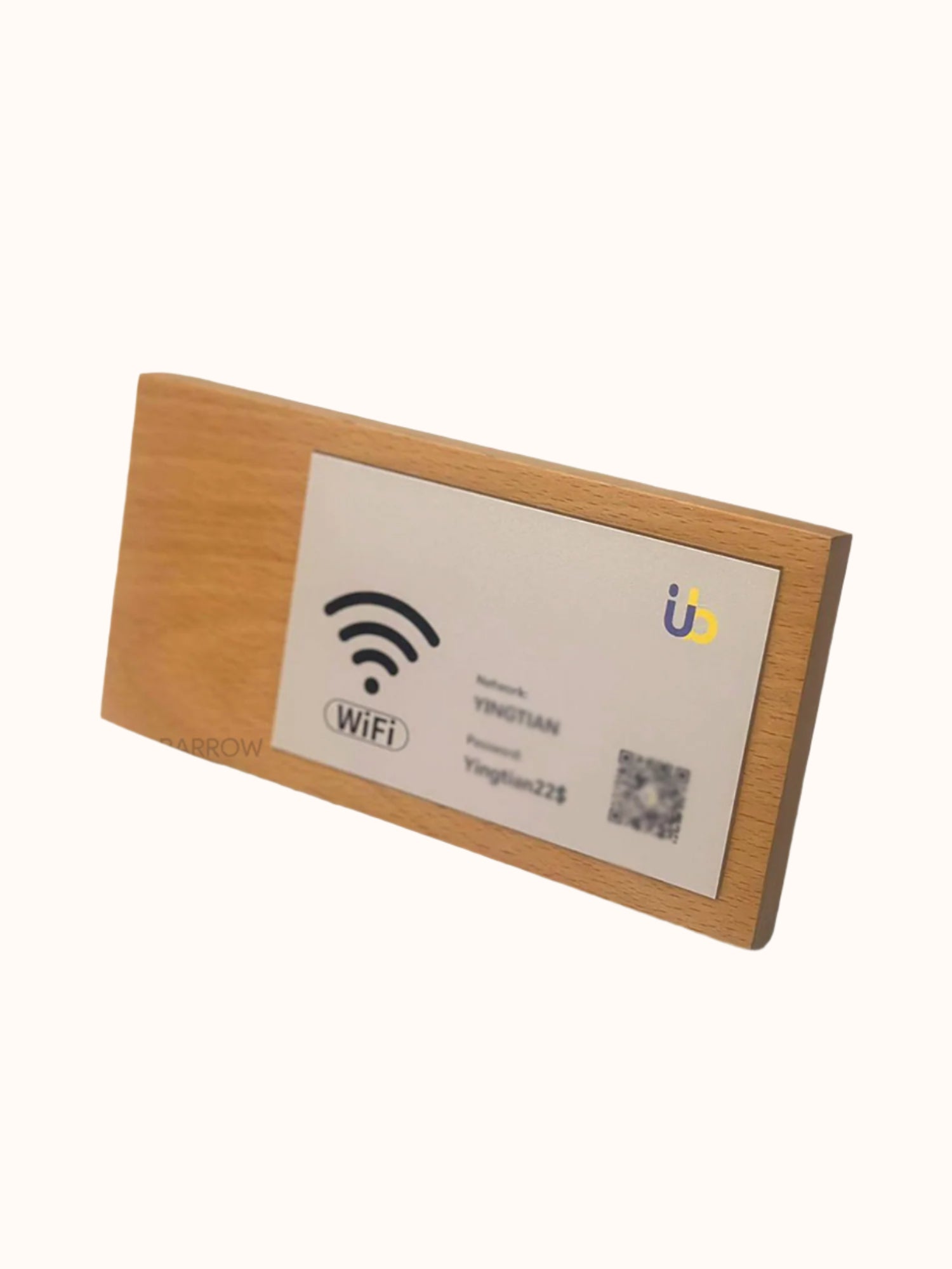 Wooden WiFi Sign - Custom Engraved Wireless Network Password Plaque