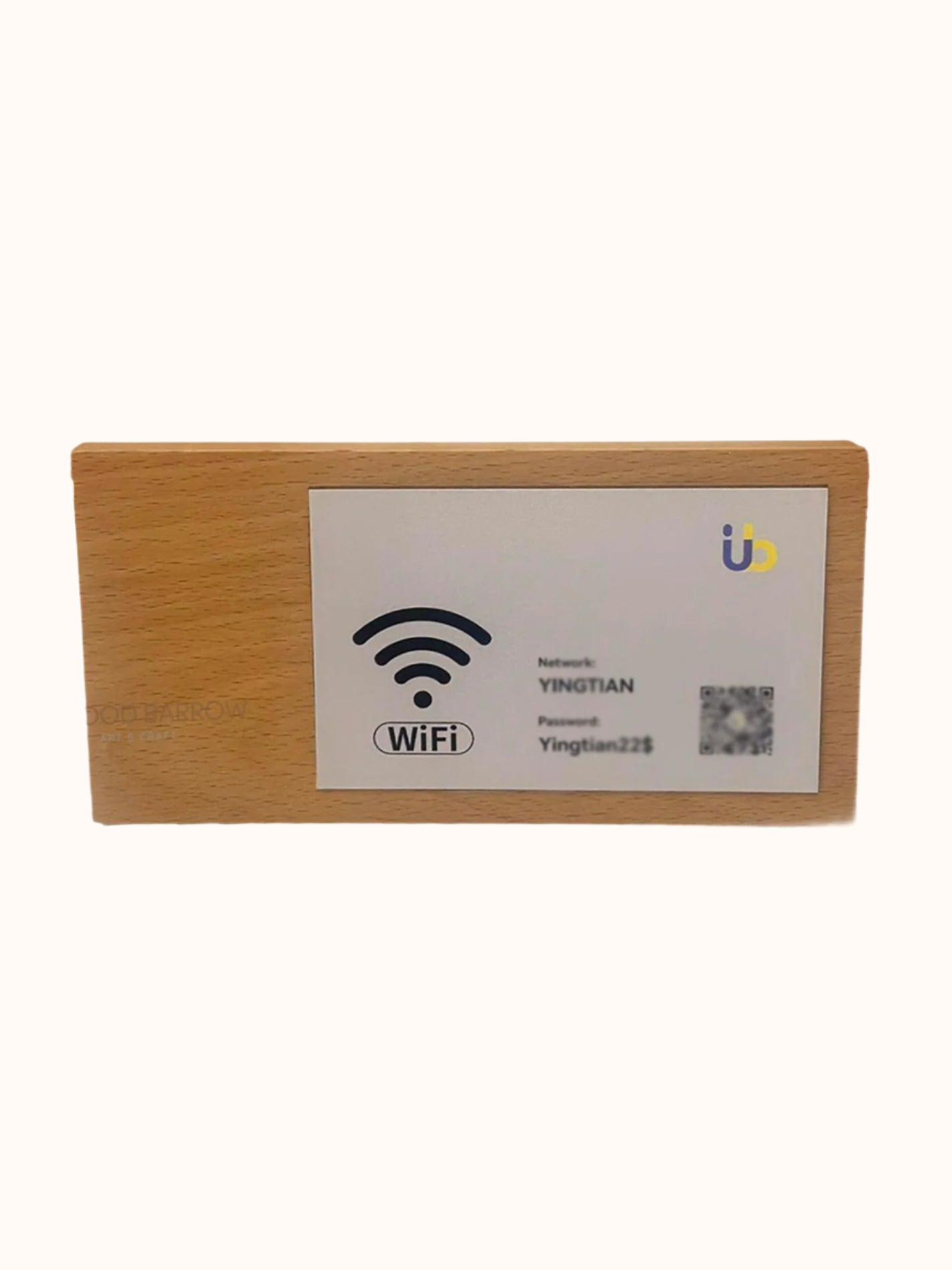 Wooden WiFi Sign - Custom Engraved Wireless Network Password Plaque