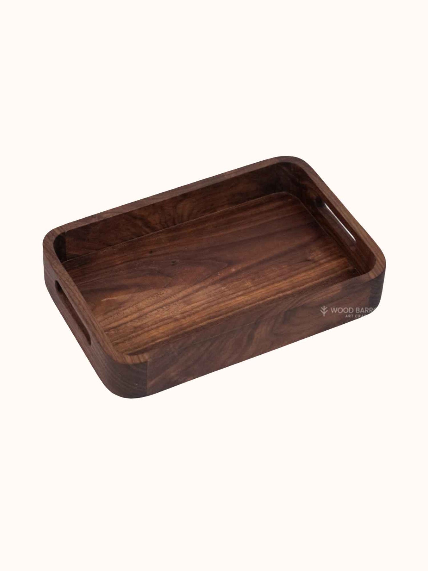 Rustic Wooden Tray with Wooden Handles