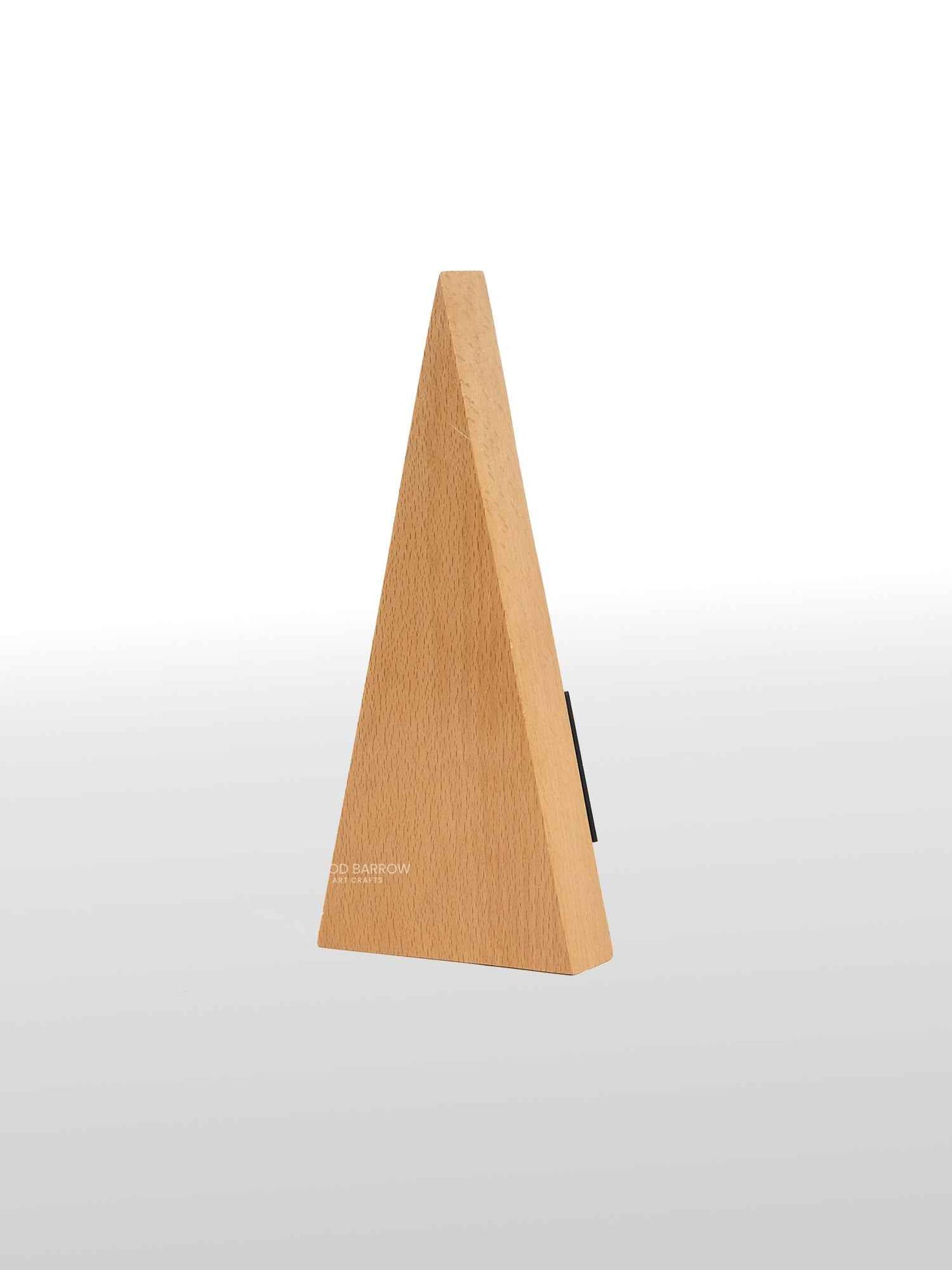 Triangular Wooden Trophy with Modern Flair