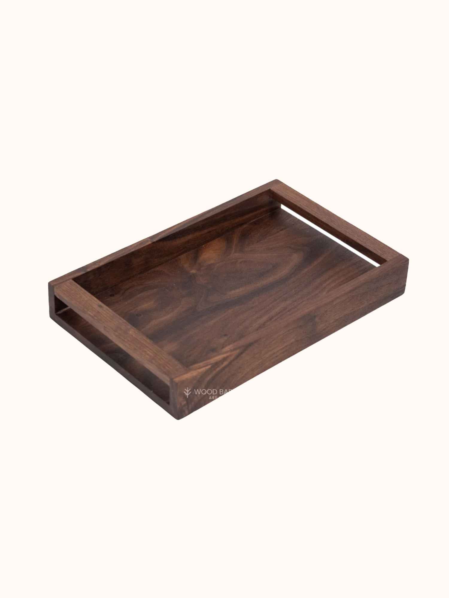 Walnut Wood Tray Set