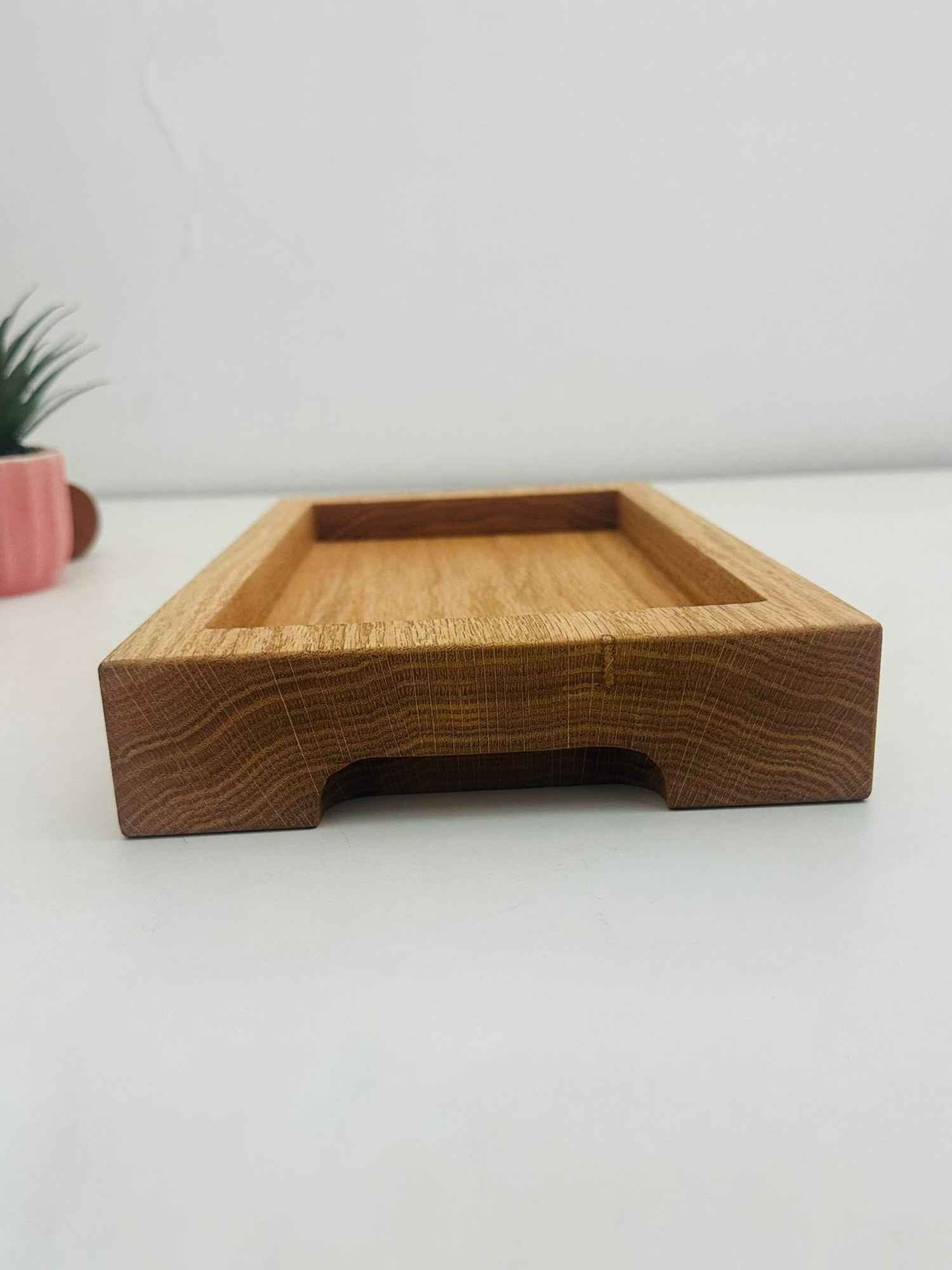 Custom Sized Wooden Serving Tray - Red Oak