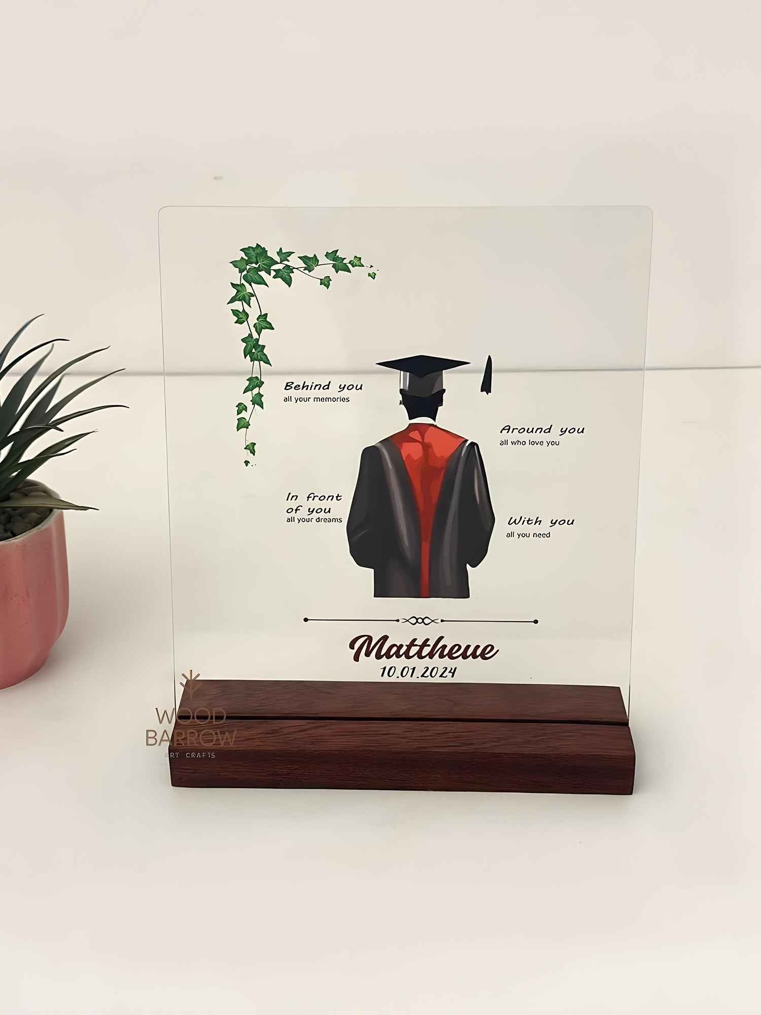 Personalized Graduation Desk Sign - Inspirational Gift Made in UAE