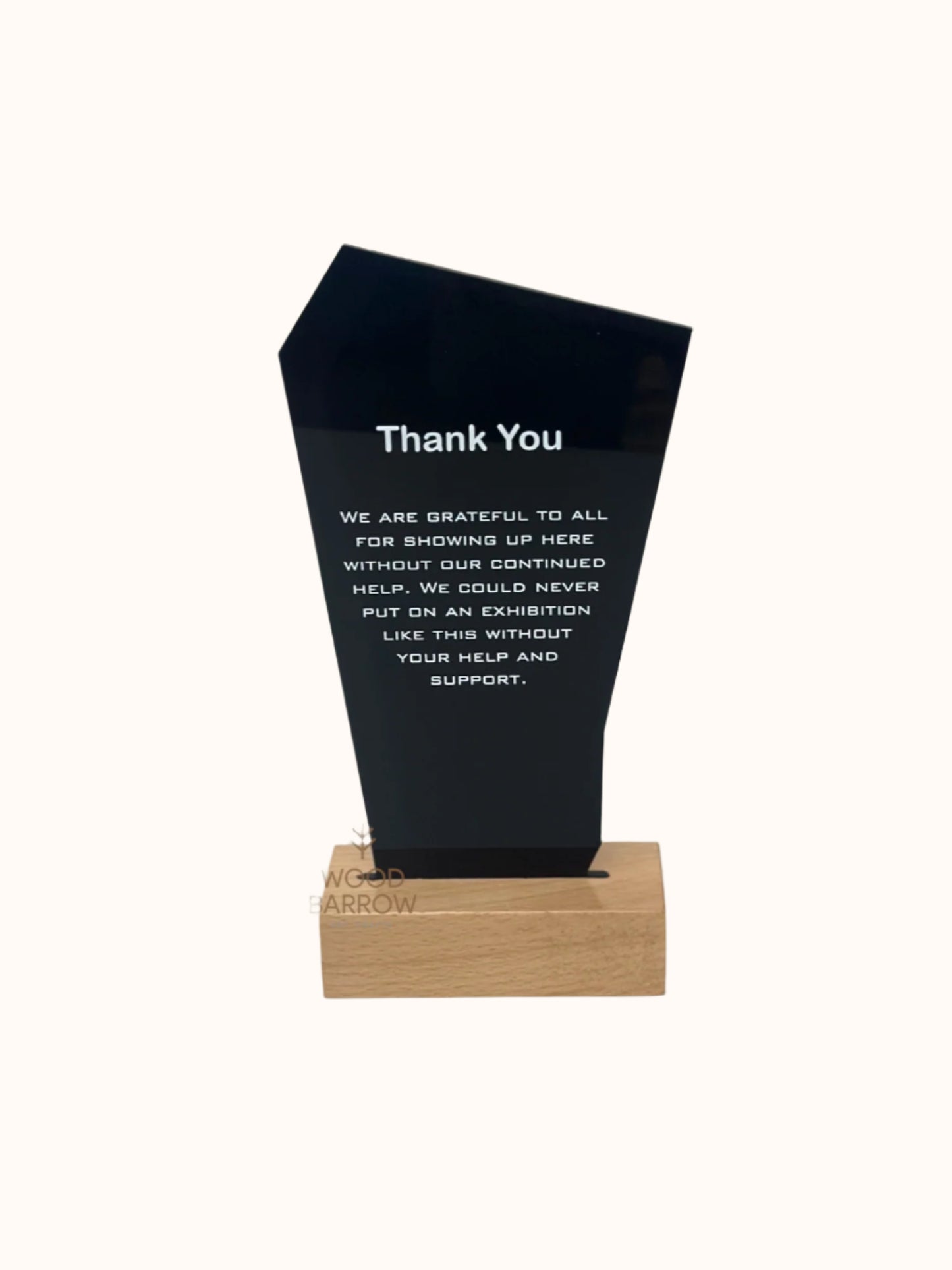 Custom Engraved Wooden and Acryllic Trophy