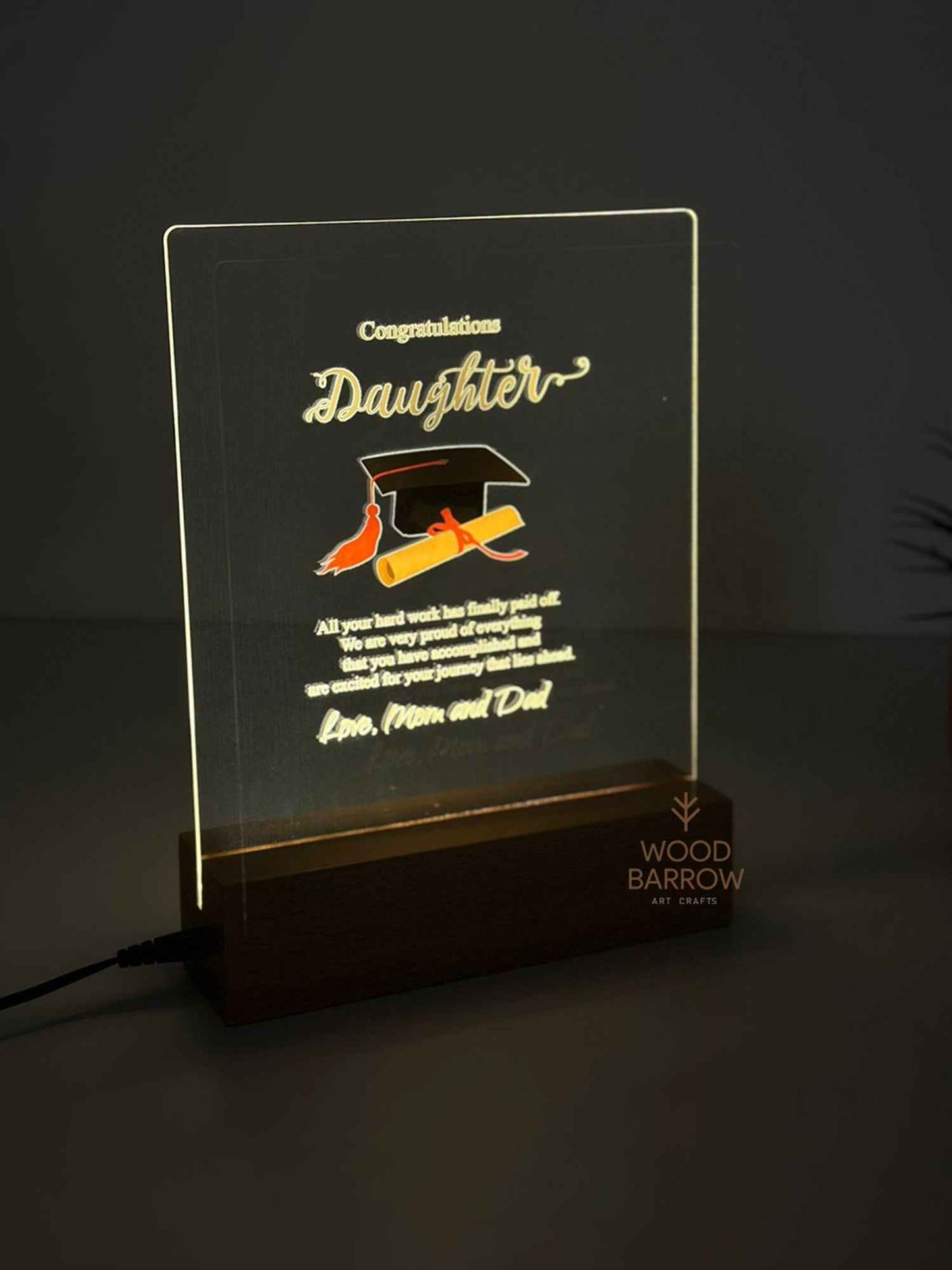 Personalized LED Graduation Gift - Class of 2024 - Made in UAE