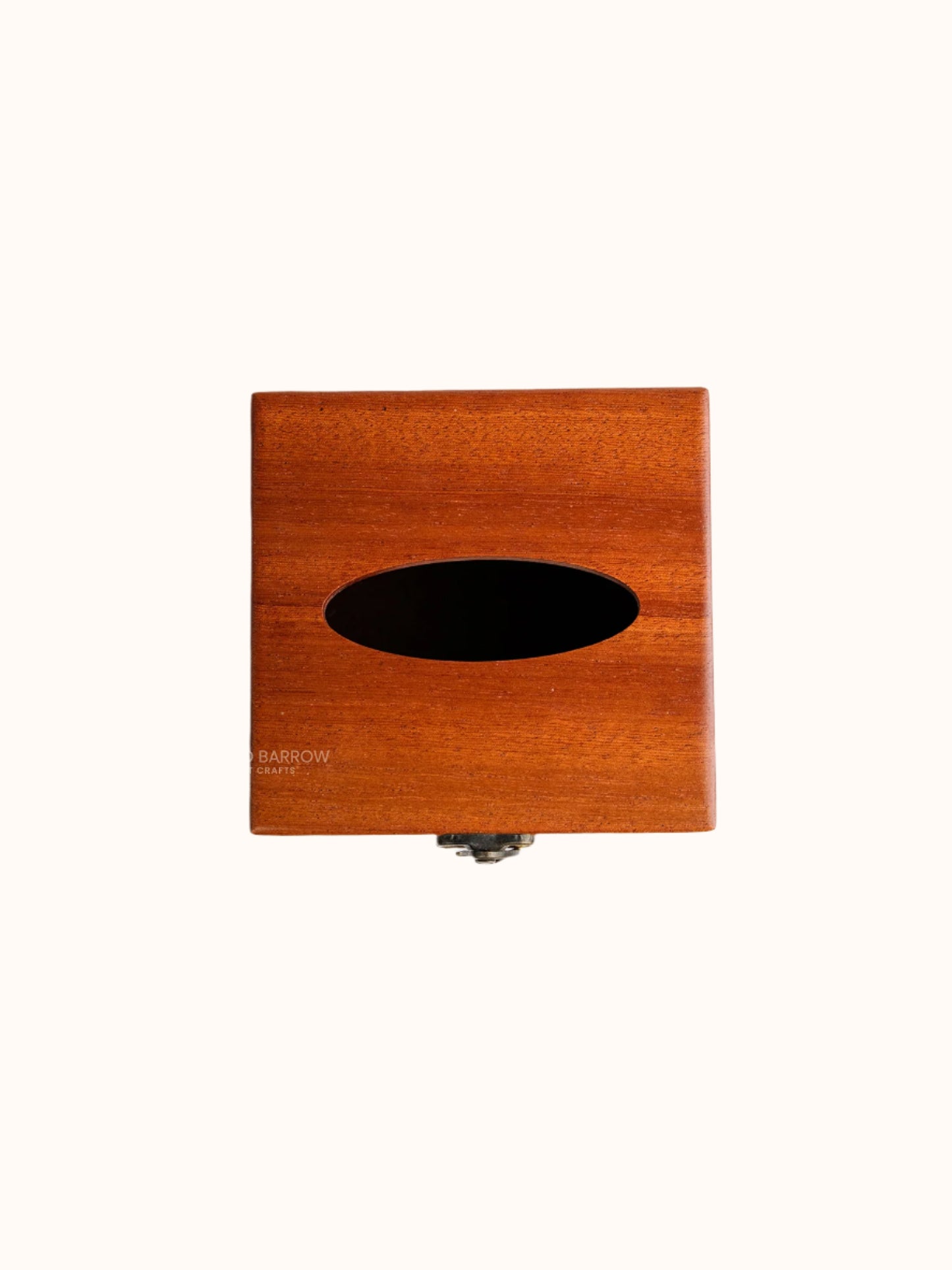 Wooden Tissue Box with QR Code and Logo