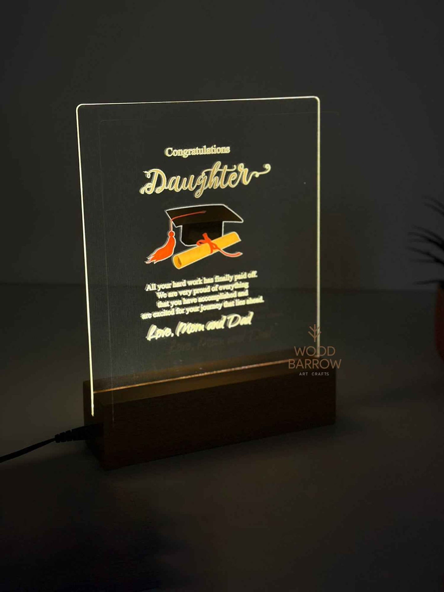 Personalized LED Graduation Gift - Class of 2024 - Made in UAE