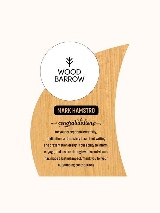 Customized Wooden & Acrylic Trophy – Premium Award for Hospitality & Restaurant Excellence