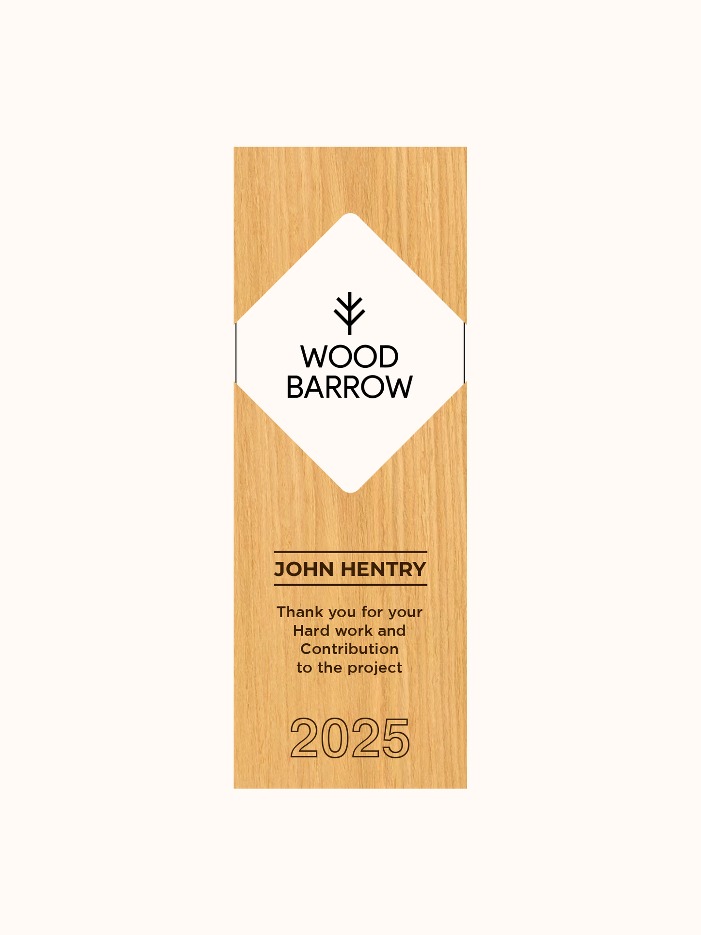 Customized Wooden Trophy – Premium Recognition Award for Hospitality Excellence
