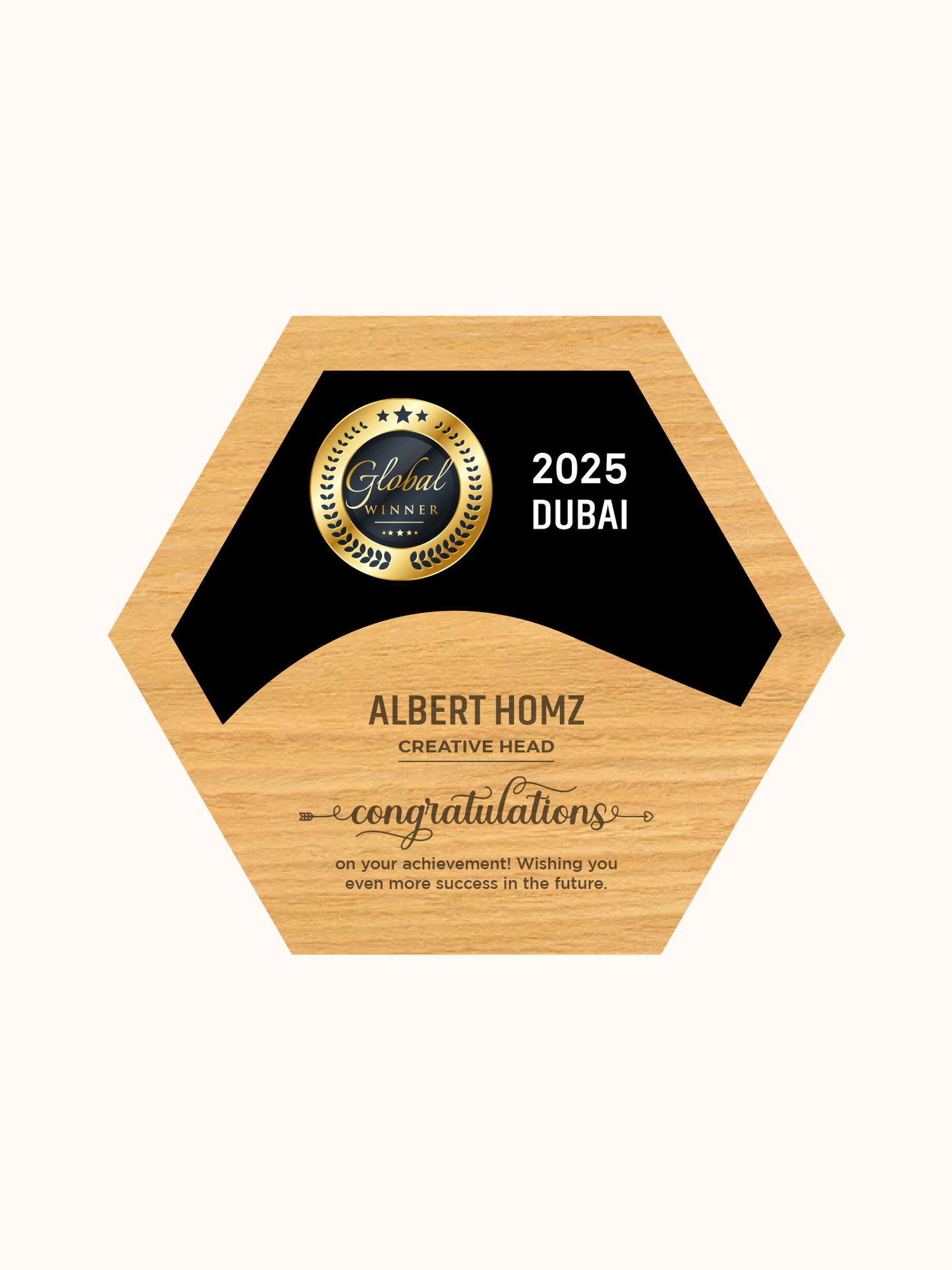 Customized Wooden Trophy – Creative Head Trophy