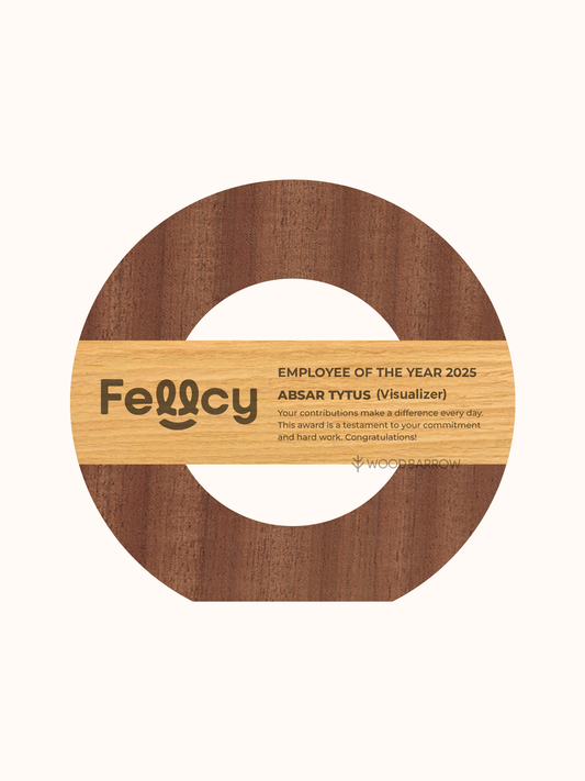 Customized Wooden Trophy – Outstanding Enterprise Honor Trophy