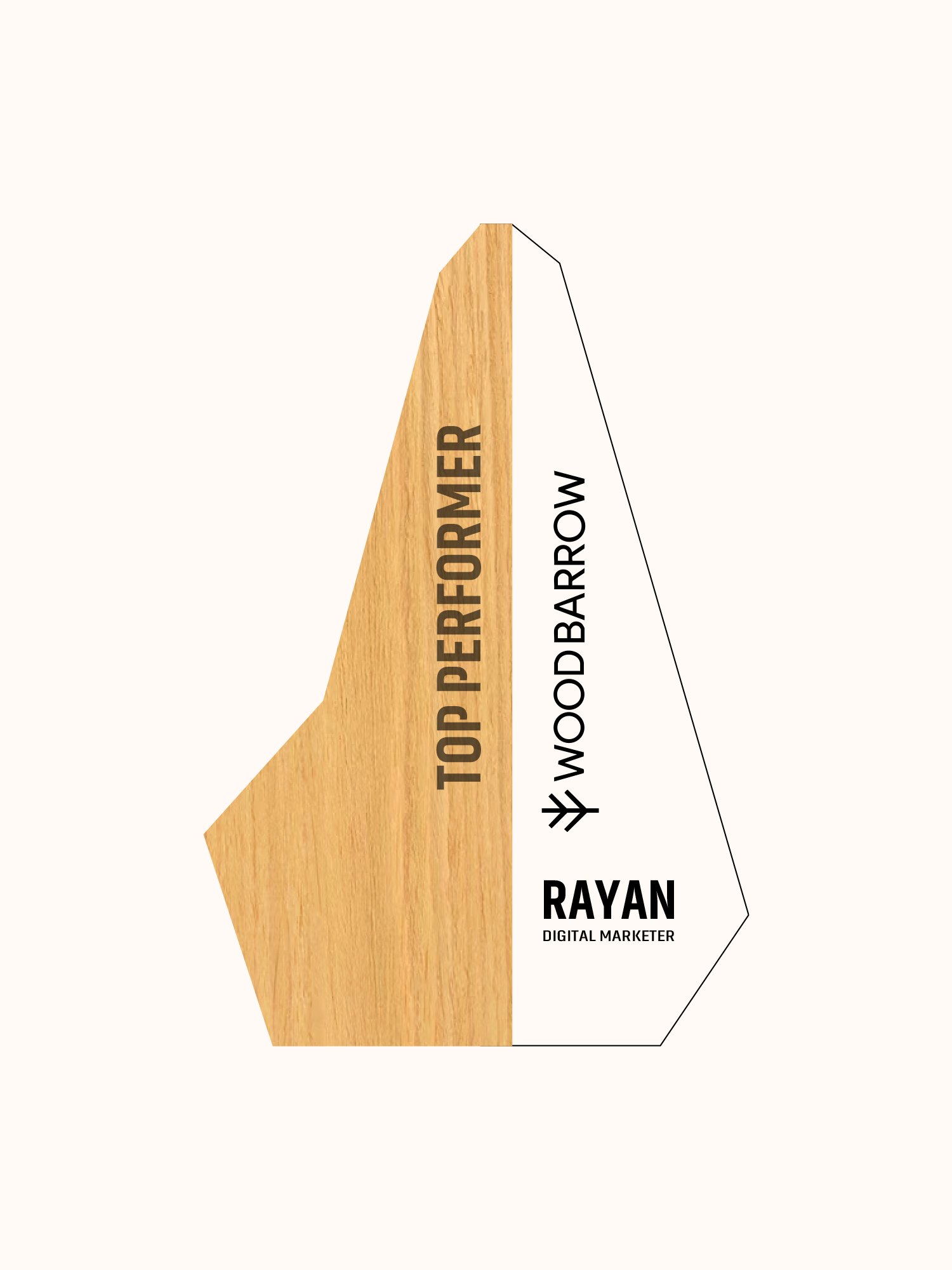 Customized Acrylic & Wooden Trophy – Outstanding Enterprise Honor Award