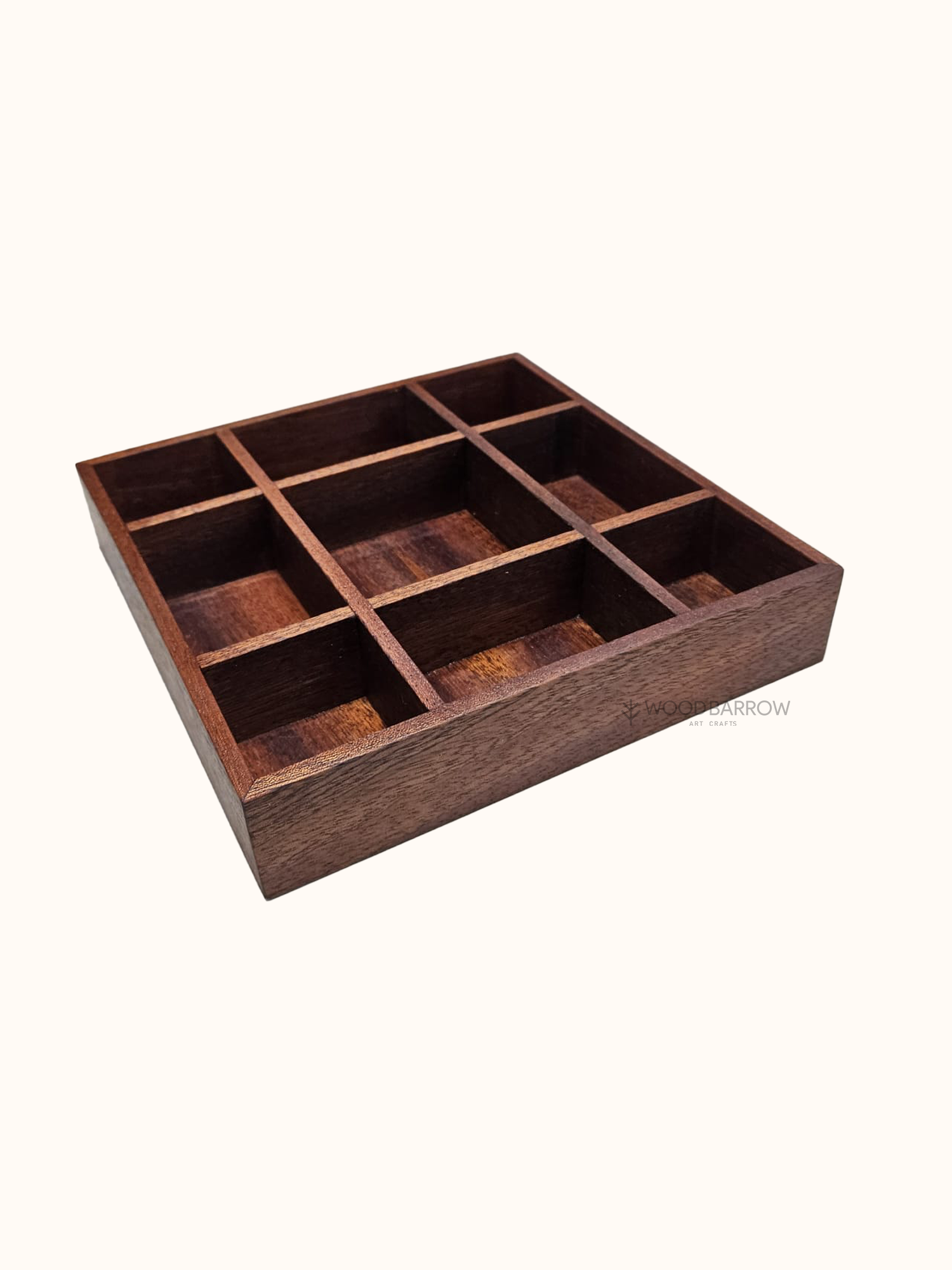 Wooden Tray with 9 Sections