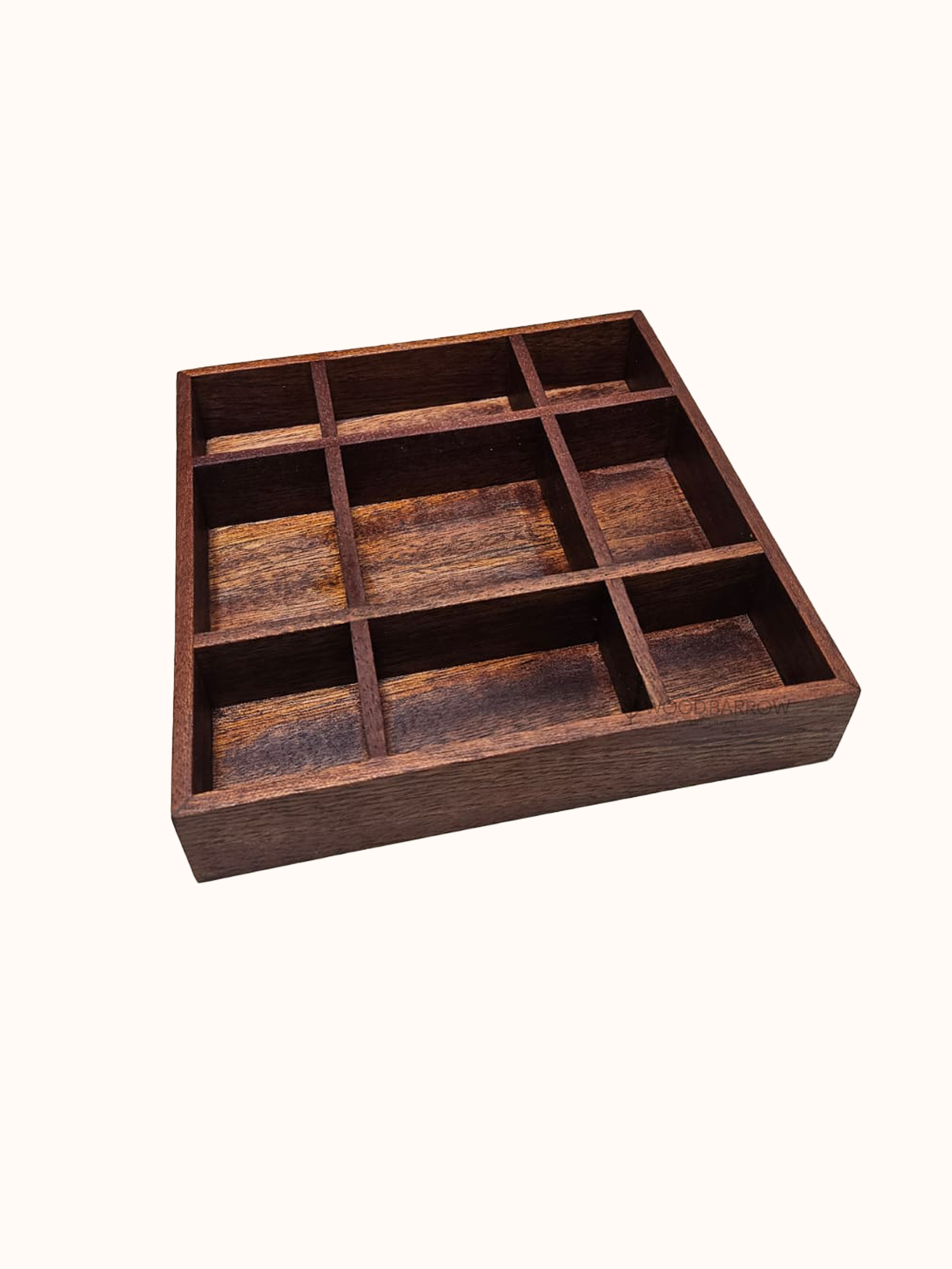 Wooden Tray with 9 Sections