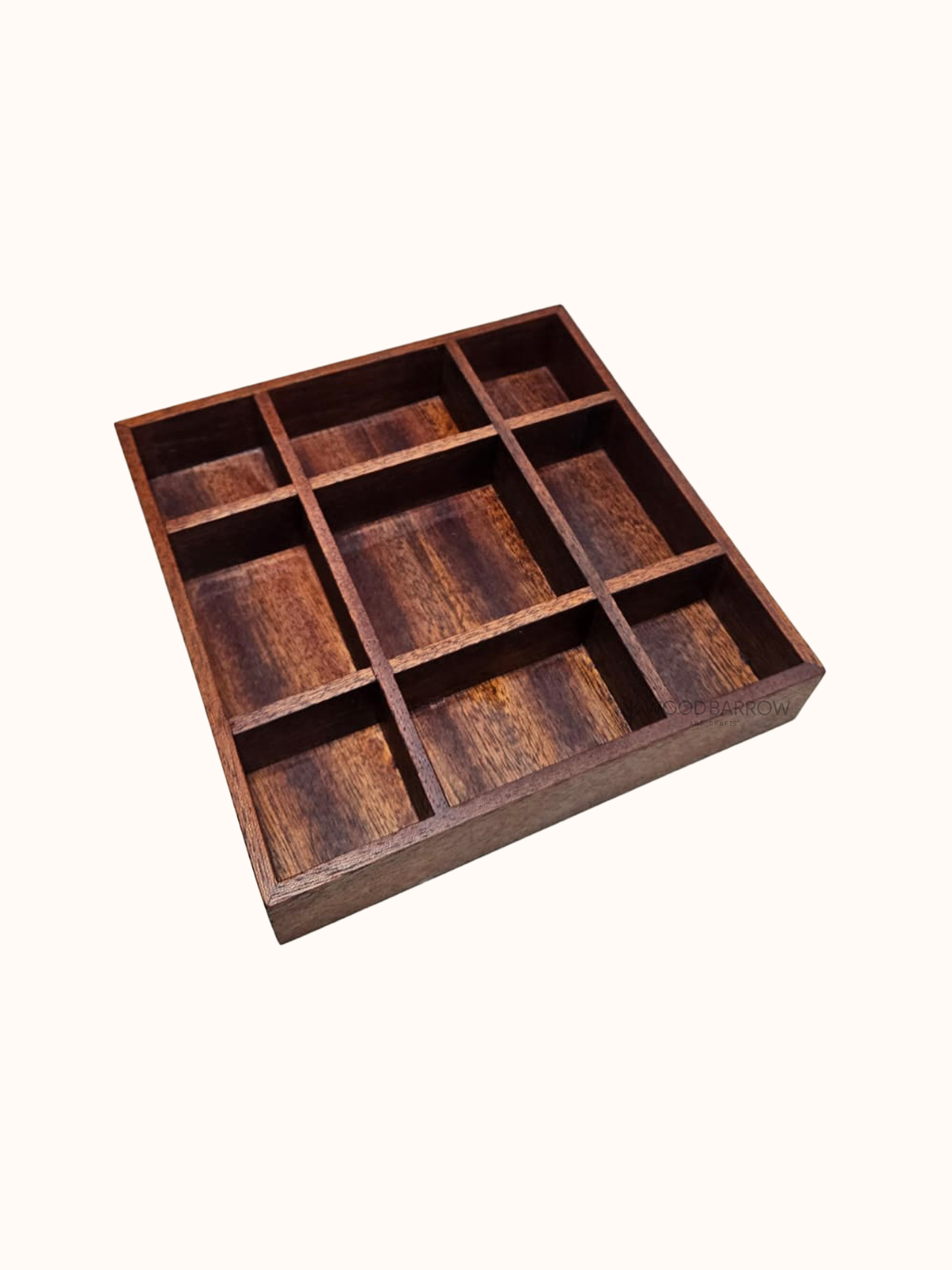 Wooden Tray with 9 Sections