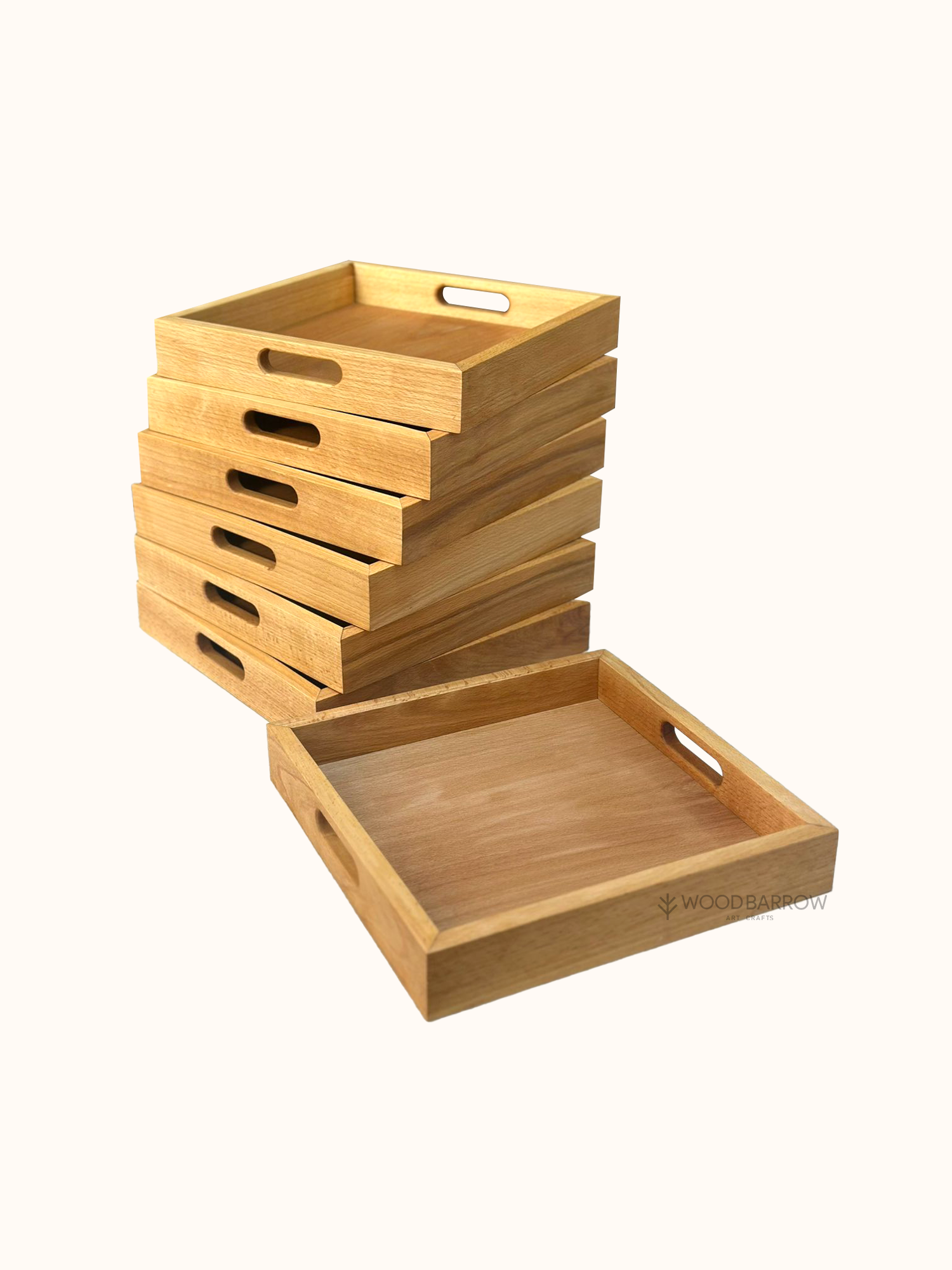 Wooden Serving Tray with Handles
