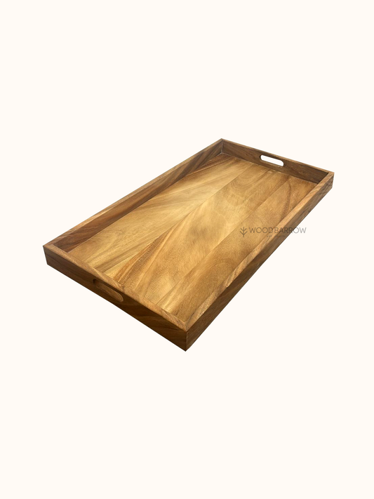 Wooden Serving Tray with Handles