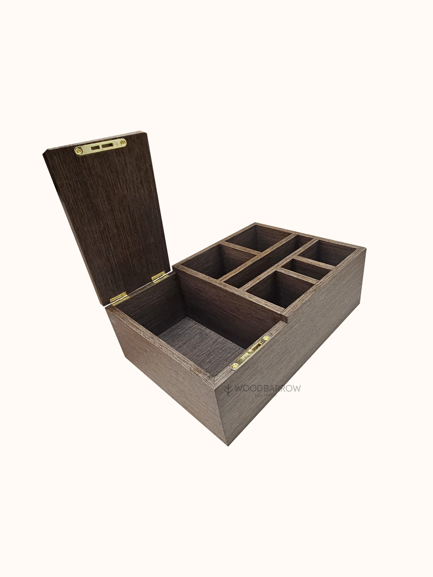 Wooden Table Organizer with Storage Space
