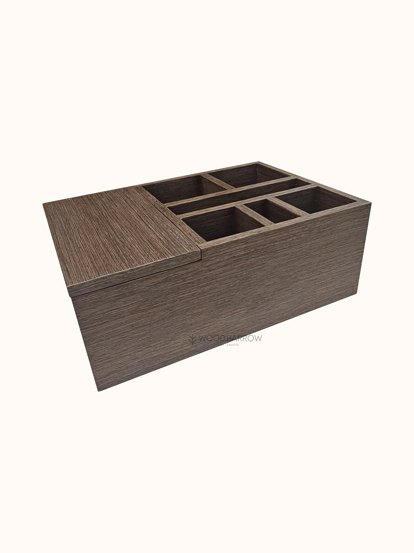 Wooden Table Organizer with Storage Space
