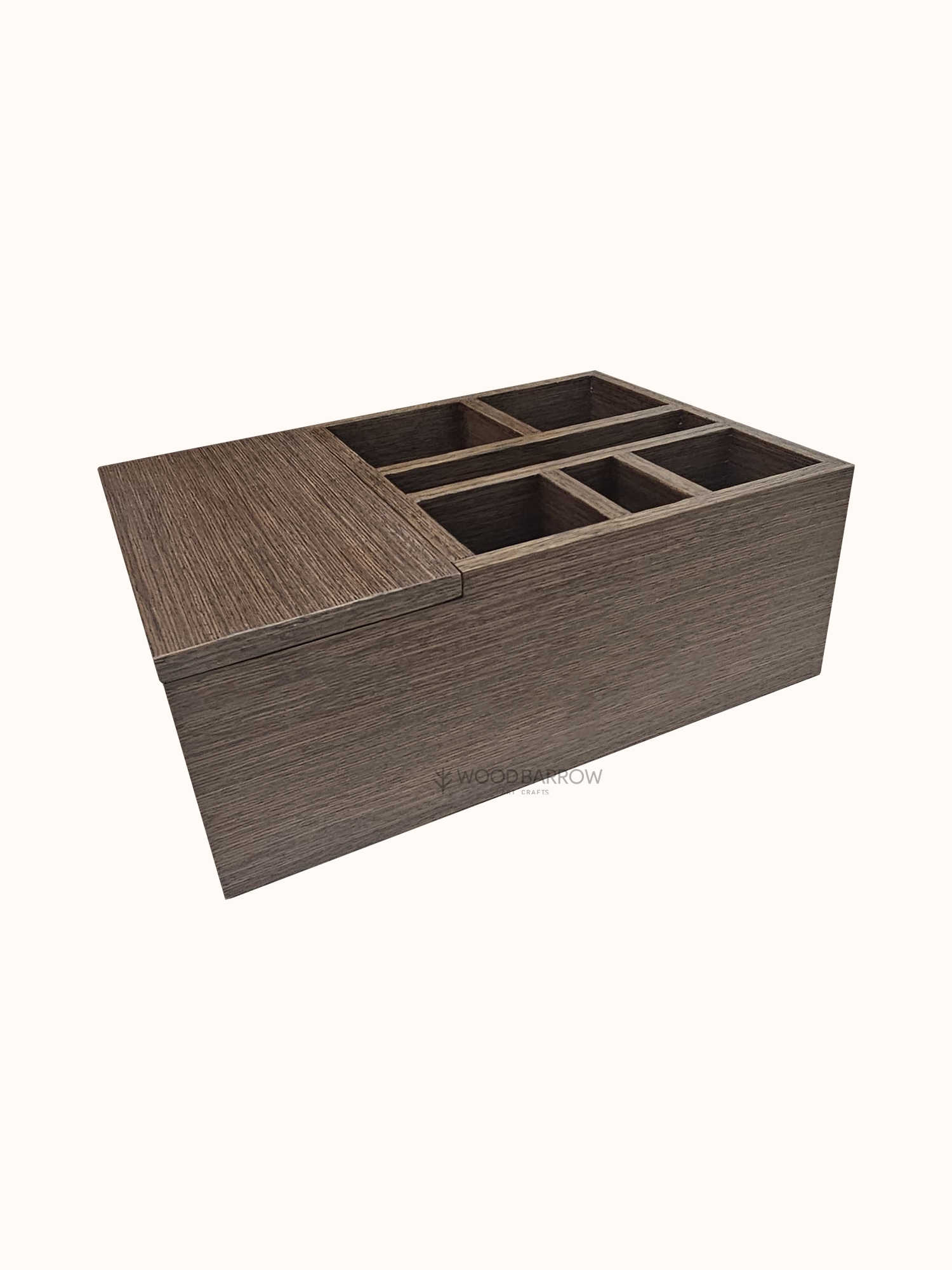 Wooden Table Organizer with Storage Space