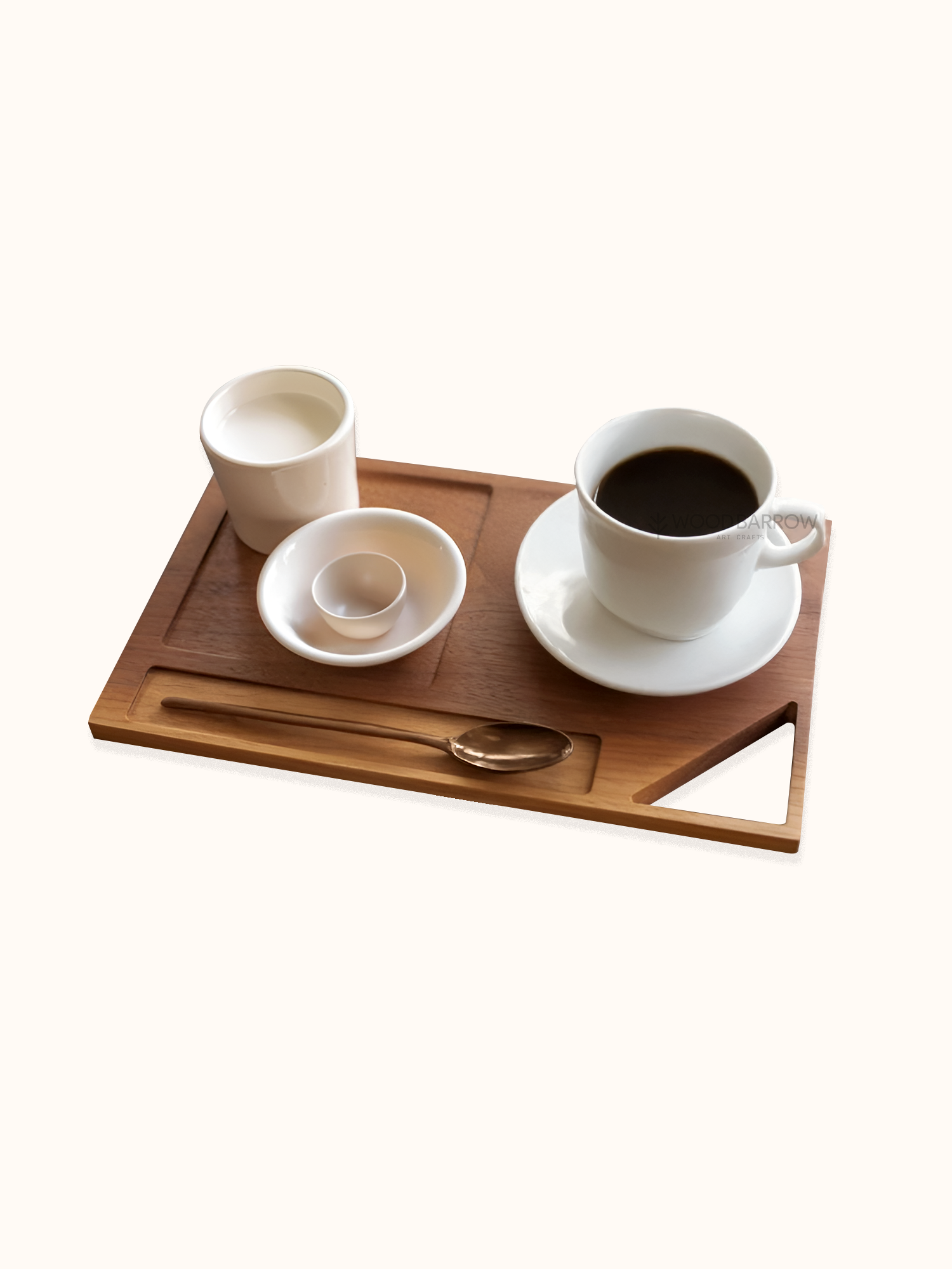 Tea Coffee Breakfast Wooden Tray