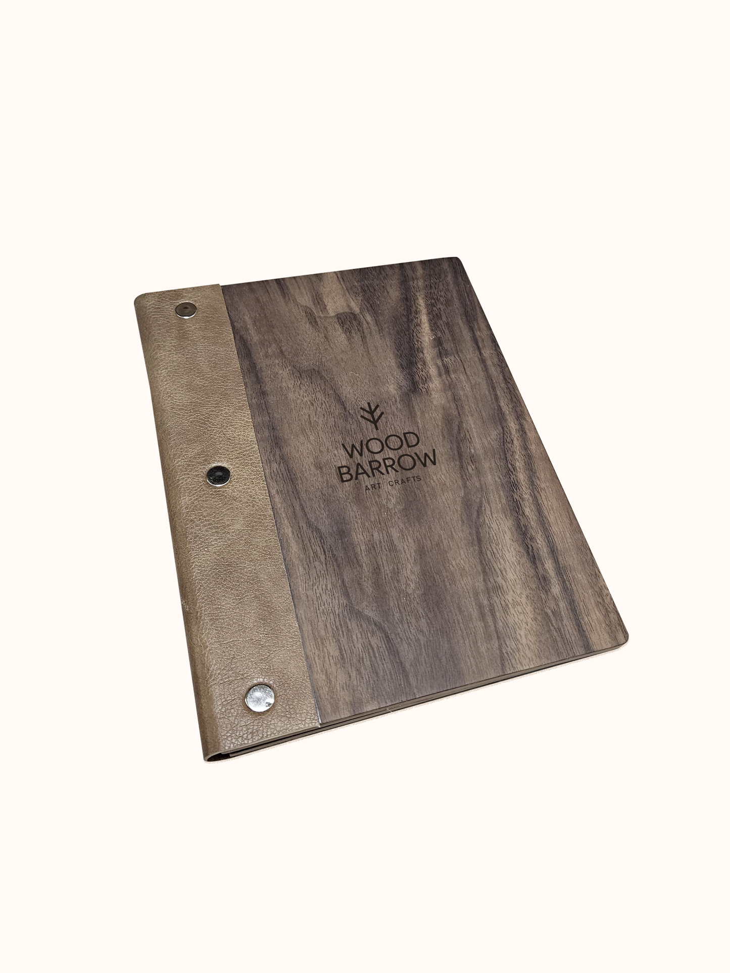 Personalized Wooden Menu Holder – Engraved Wooden Menu Folder with Customizable Options