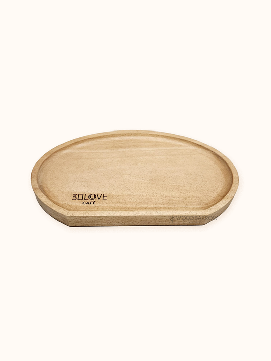 Modern Wooden Semi Circle Tray