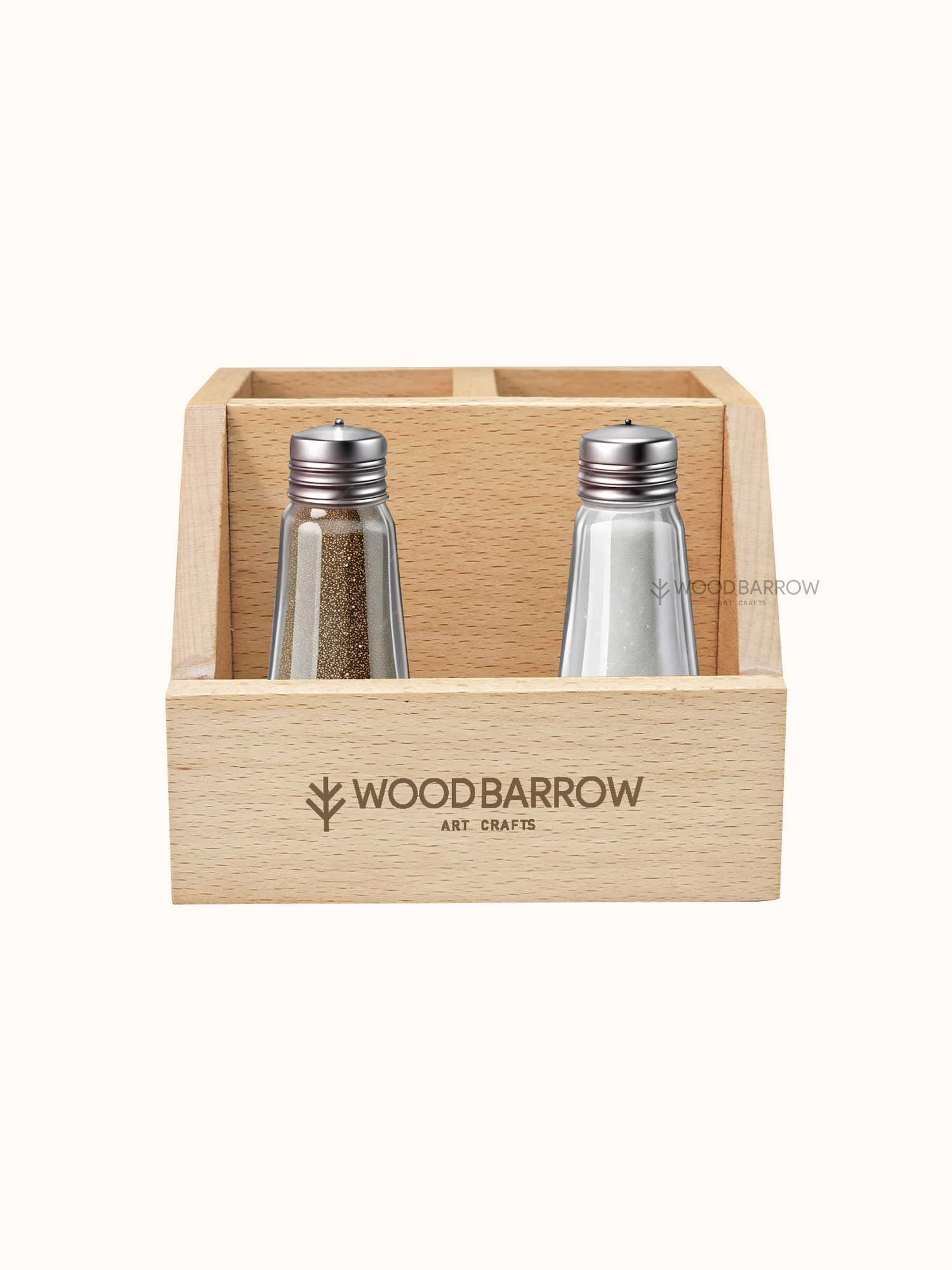Salt and Pepper Shaker Wooden Holder