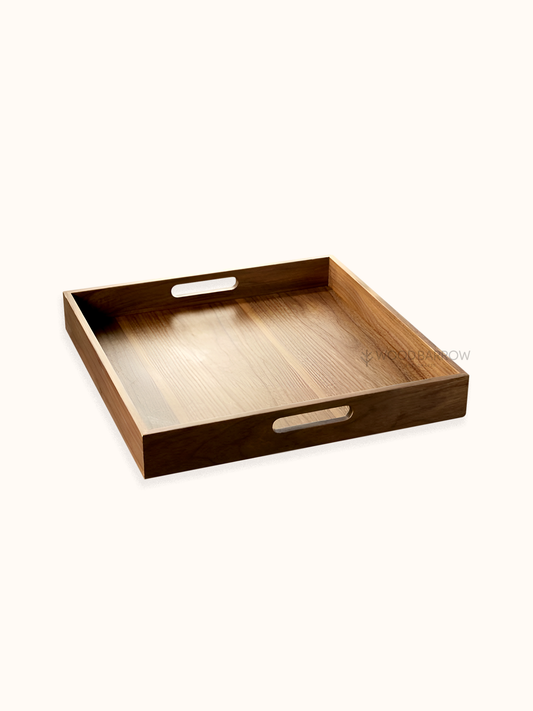 Wooden Serving Tray with Handles