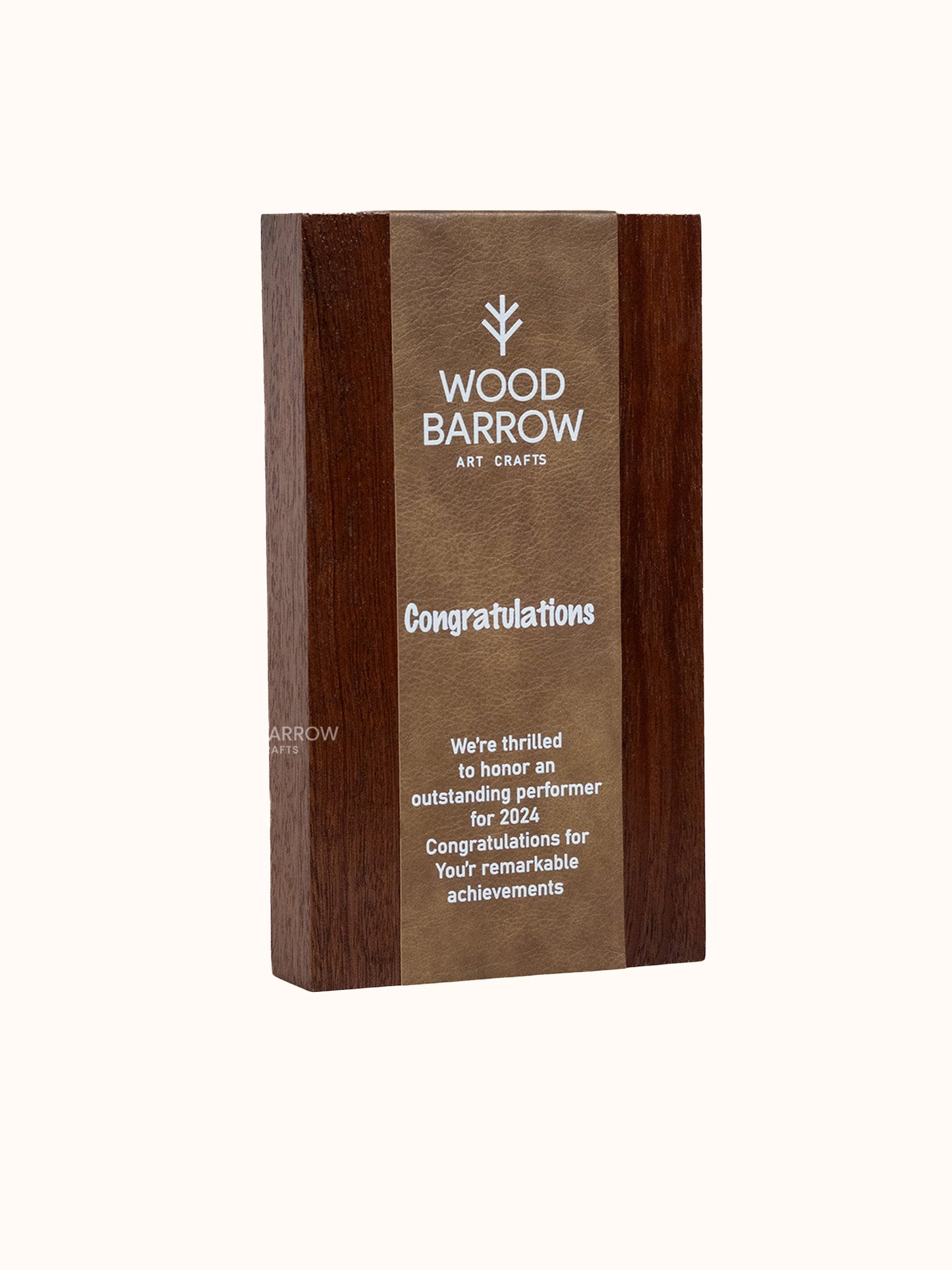 Custom Wooden Momento with Luxurious Leather Covering