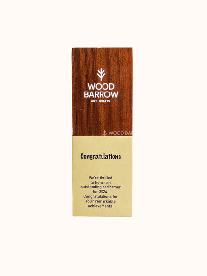 Custom Wooden Trophies Wrapped in Fine Leather