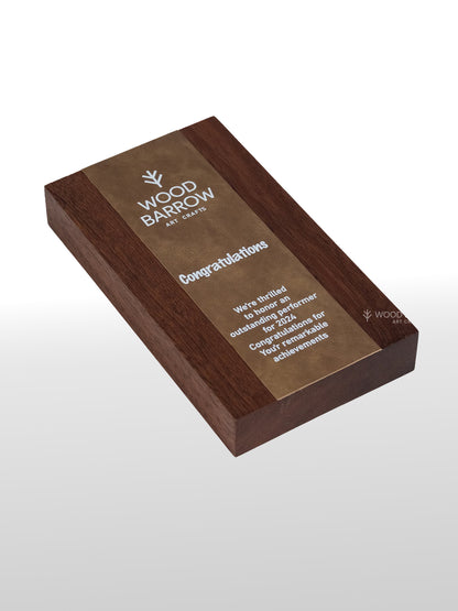 Custom Wooden Momento with Luxurious Leather Covering