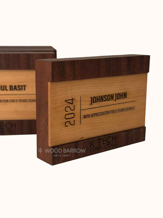 Customizable Wooden Memento – Premium Keepsake Crafted with Two Types of Wood