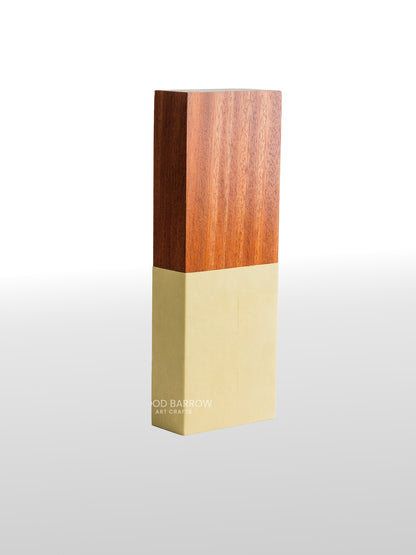 Custom Wooden Trophies Wrapped in Fine Leather