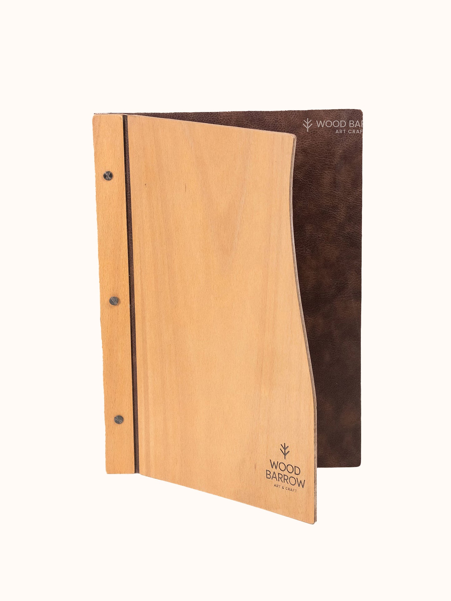 A4 Size Flip Menu Holder with Leather Covering