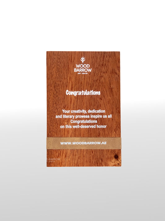 Wooden Trophy with Elegant Leather Strap