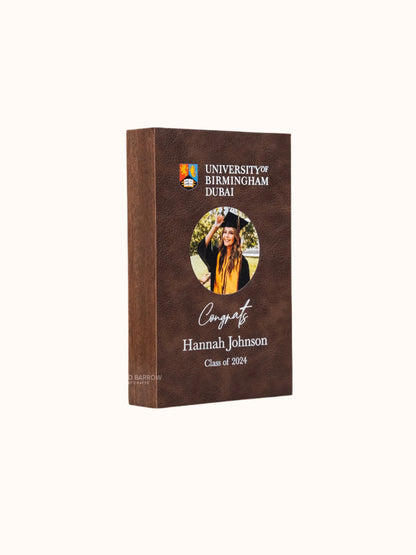Wooden Trophy with Luxurious Leather Covering