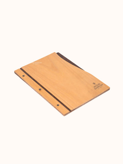 A4 Size Flip Menu Holder with Leather Covering