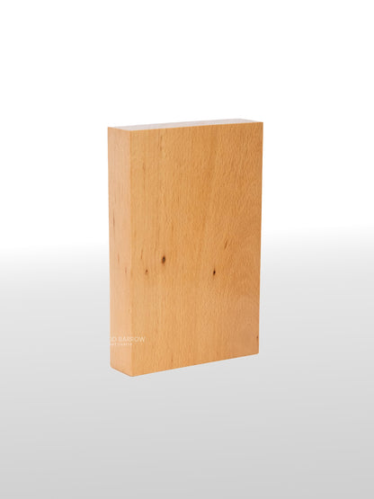 Wooden Trophy/Memento with Customized Leather Logo